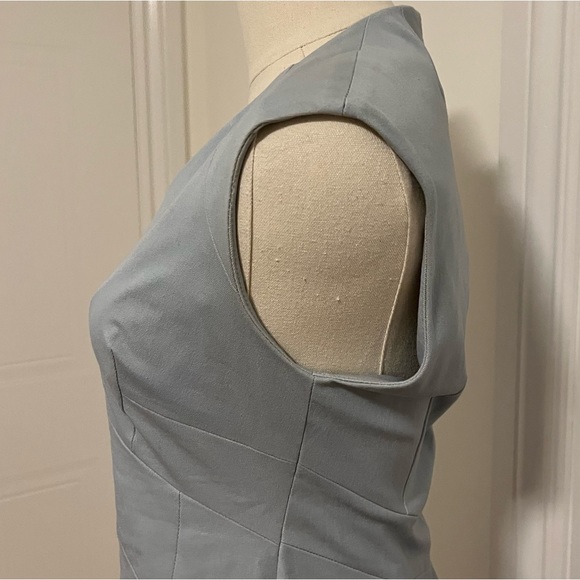 Banana Republic Baby Blue Dress Shapewear Office Workwear Stretchy Petite 4 Size - Picture 7 of 10